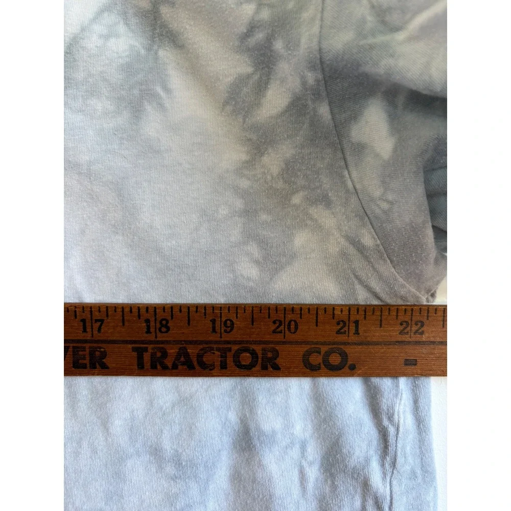 Levis Mens XL Indigo 73 Motorcycle Graphic Tie Dye T-Shirt Grey Biker Tee